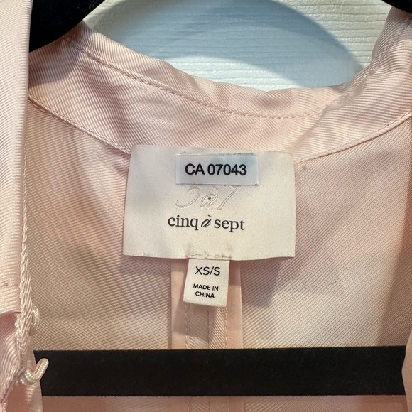 RARE Like New Designer CINQ à SEPT Blush Pink Women's Duster Aziza Jacket| XS/S - Picture 6 of 14